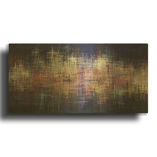 'Pastel Crosses' By David Manlove Gold Metal Wall Art