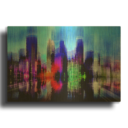 'Minneapolis' By David Manlove Gold Metal Wall Art