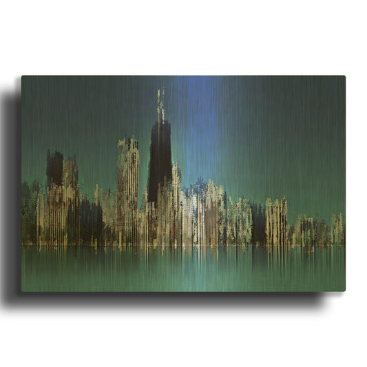 'Hancock' By David Manlove Gold Metal Wall Art