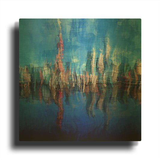 'Shanghai' By David Manlove Gold Metal Wall Art