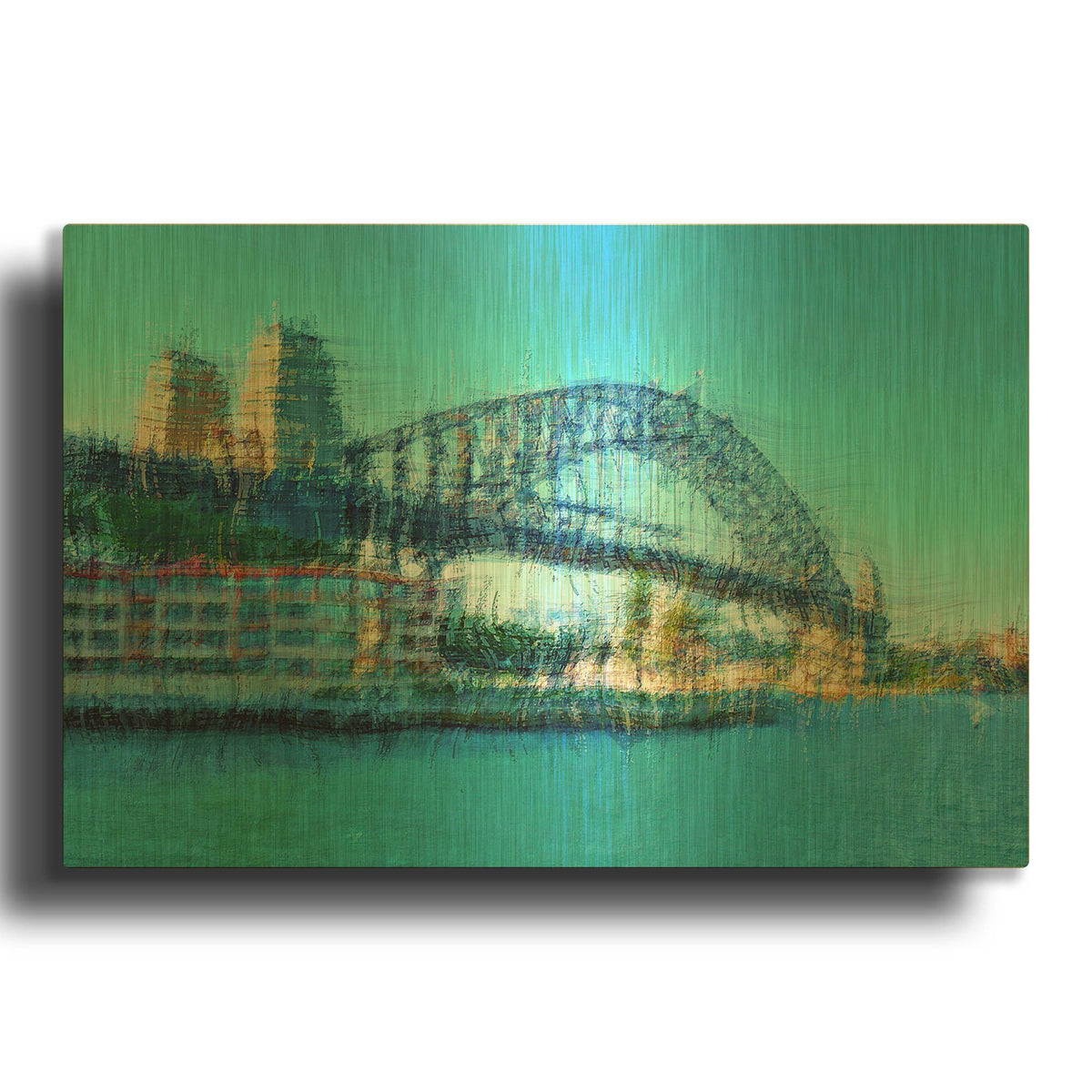 'Sydney Harbour Bridge' By David Manlove Gold Metal Wall Art