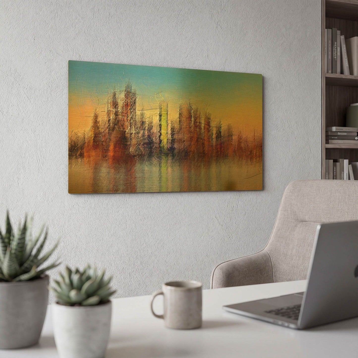 'Sydney' By David Manlove Gold Metal Wall Art