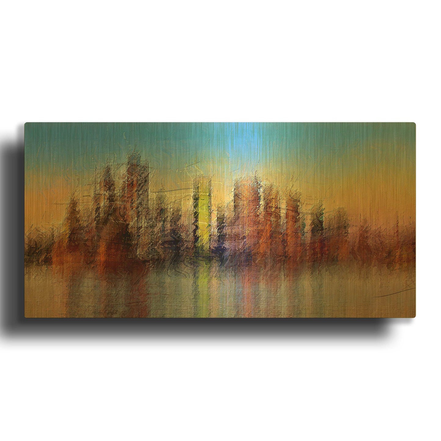 'Sydney' By David Manlove Gold Metal Wall Art