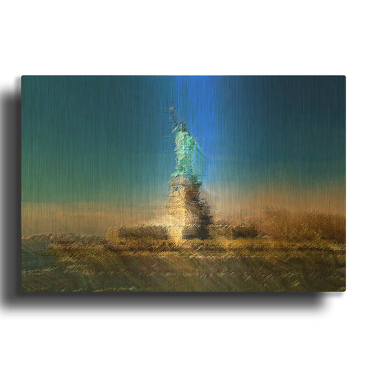 'Liberty A' By David Manlove Gold Metal Wall Art