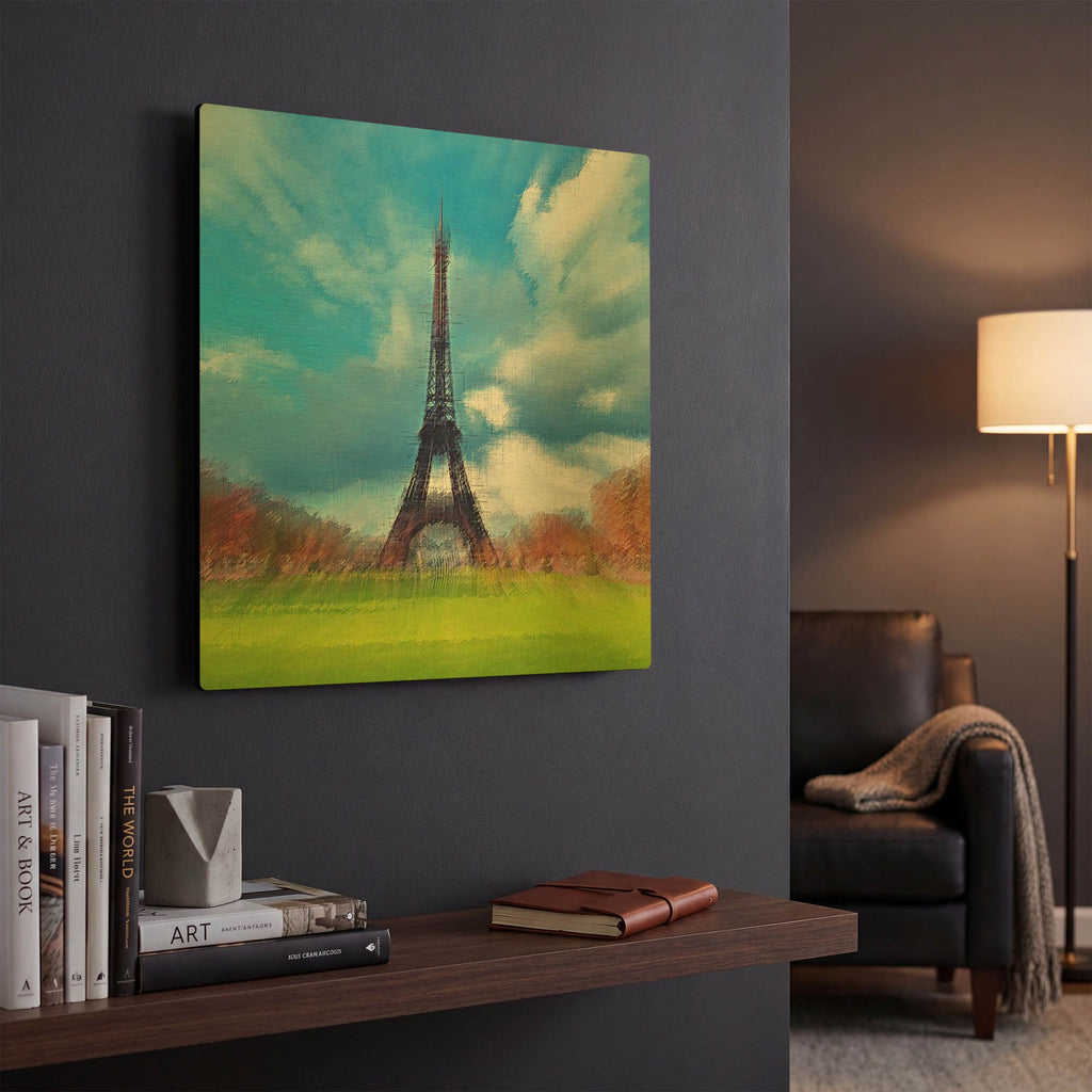 'Eiffel Tower' By David Manlove Gold Metal Wall Art