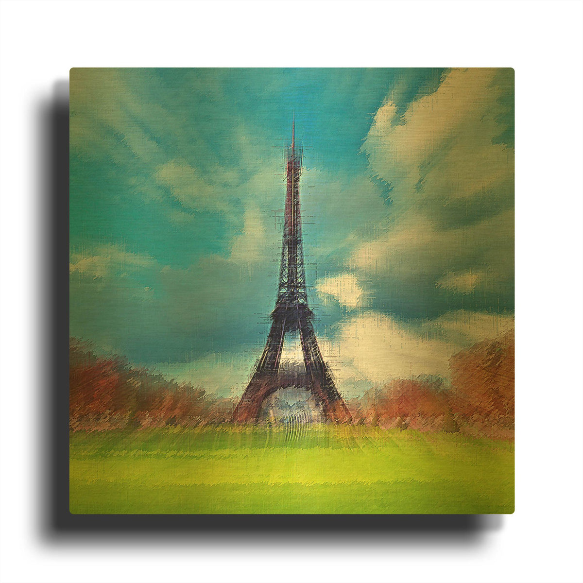 'Eiffel Tower' By David Manlove Gold Metal Wall Art