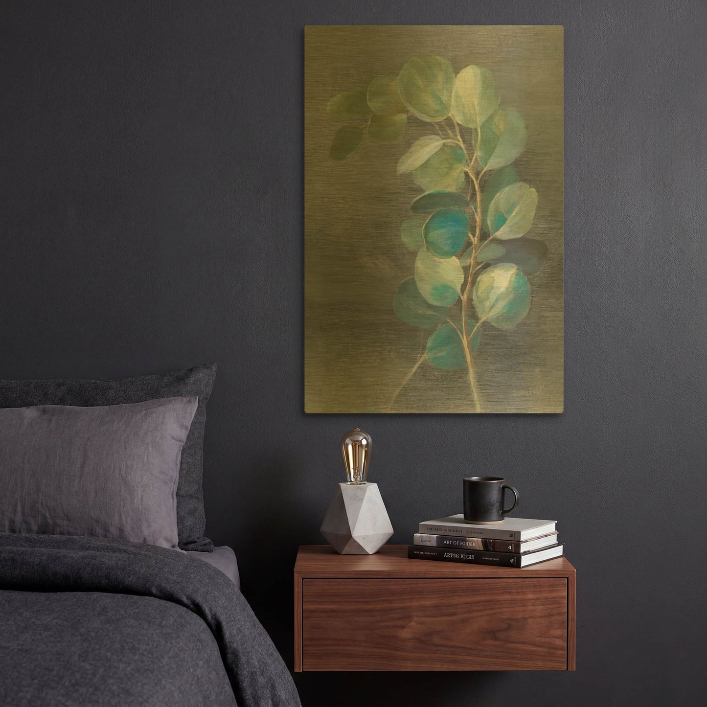 'Fresh II' By Danhui Nai Gold Metal Wall Art