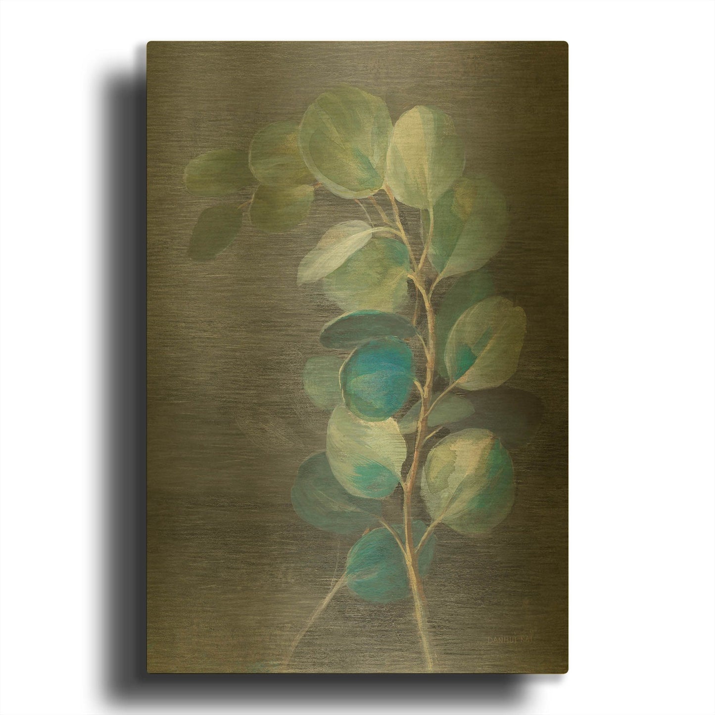 'Fresh II' By Danhui Nai Gold Metal Wall Art