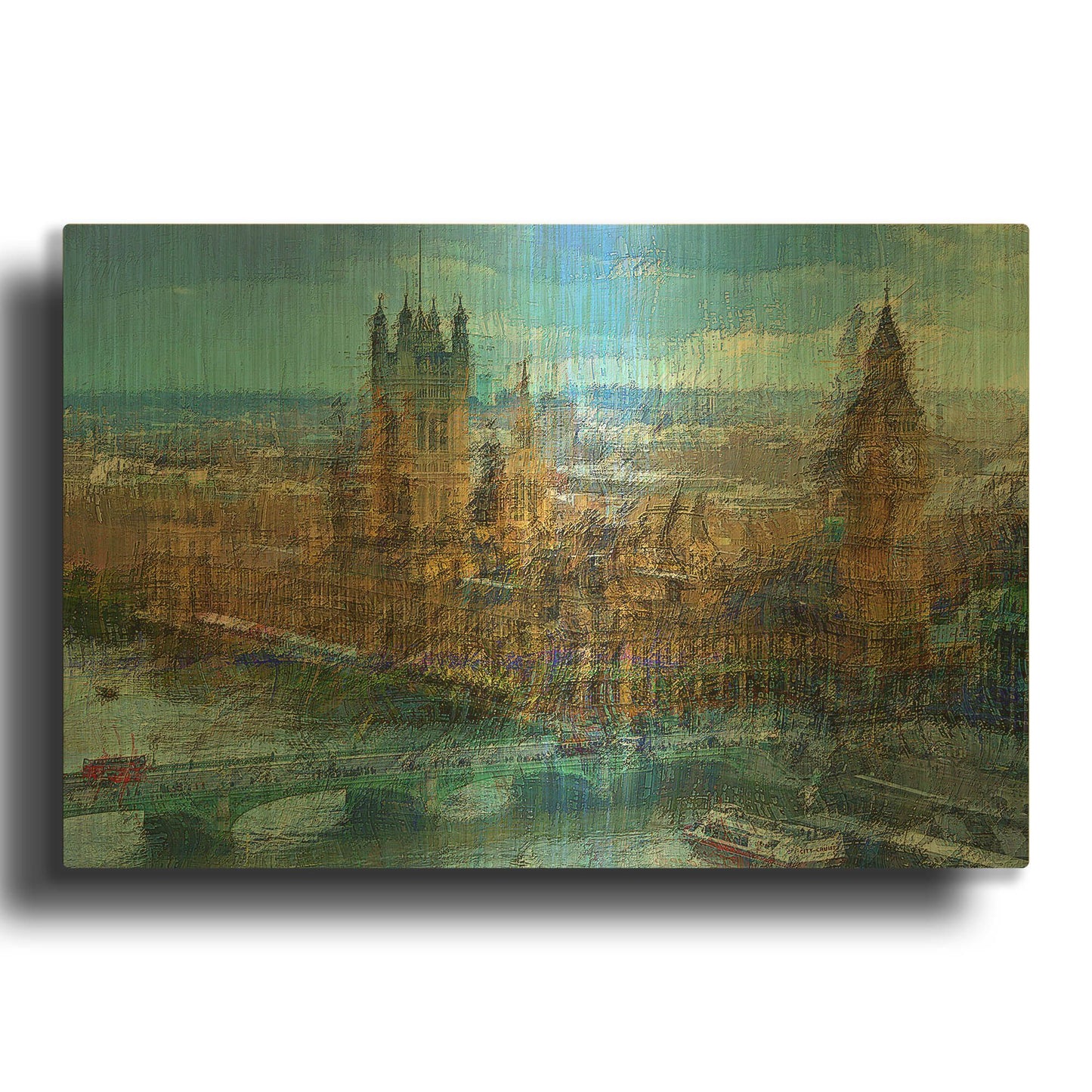 'Westminster A' By David Manlove Gold Metal Wall Art