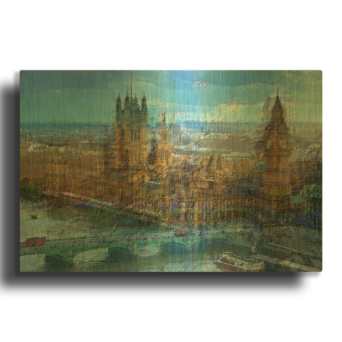 'Westminster A' By David Manlove Gold Metal Wall Art