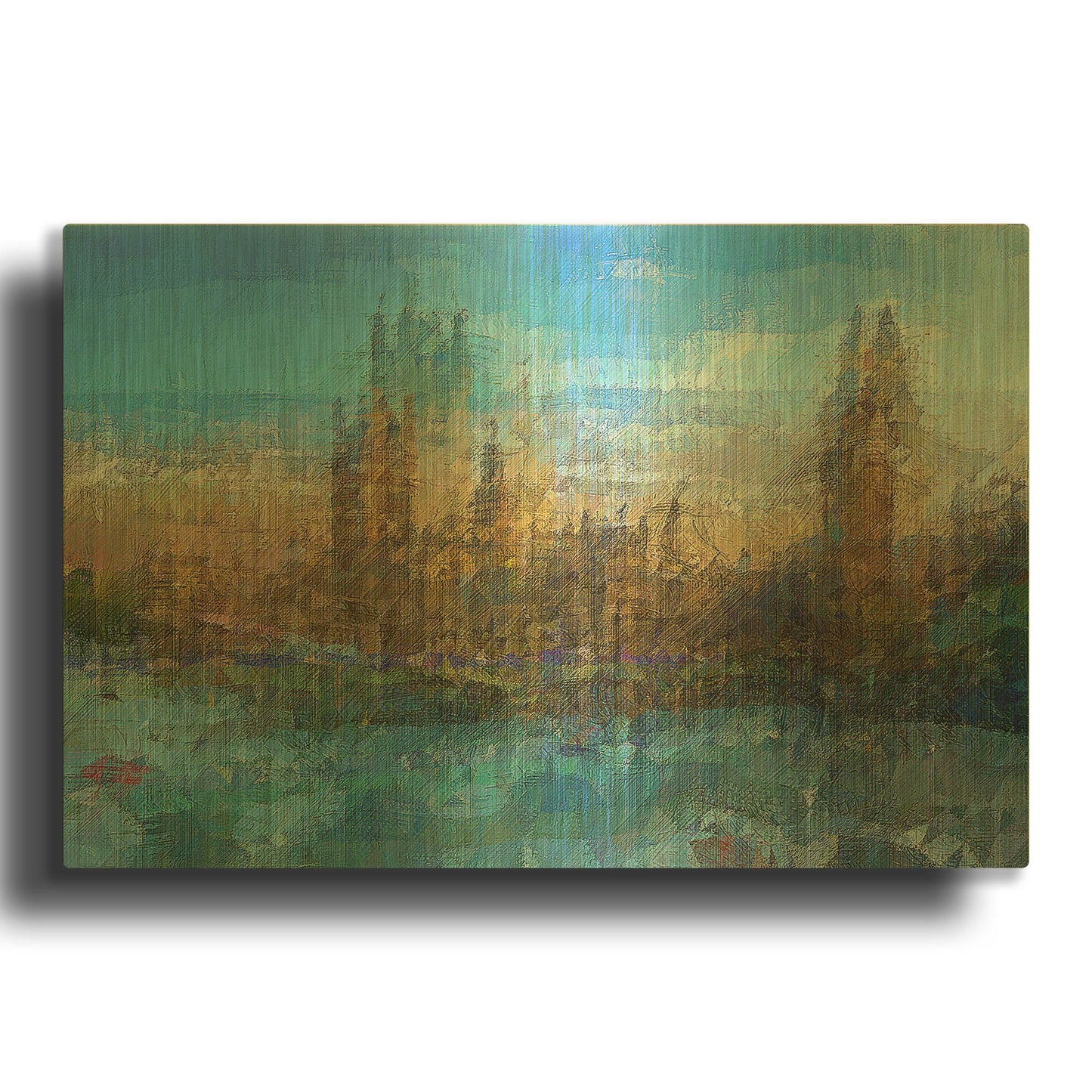 'Westminster B' By David Manlove Gold Metal Wall Art