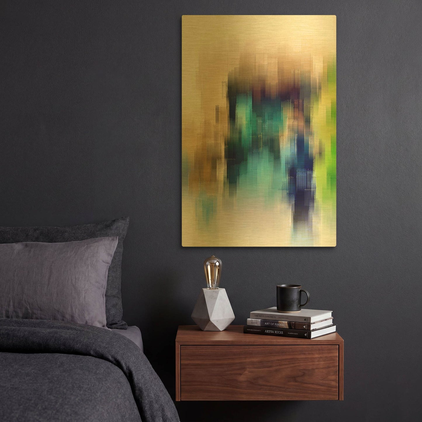 'The Bystander' By David Manlove Gold Metal Wall Art