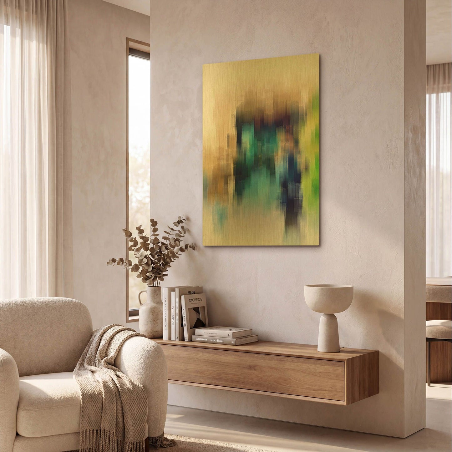 'The Bystander' By David Manlove Gold Metal Wall Art