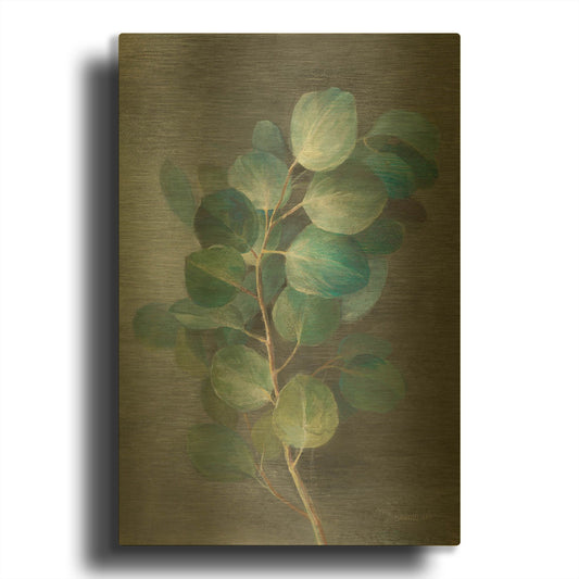 'Fresh I' By Danhui Nai Gold Metal Wall Art