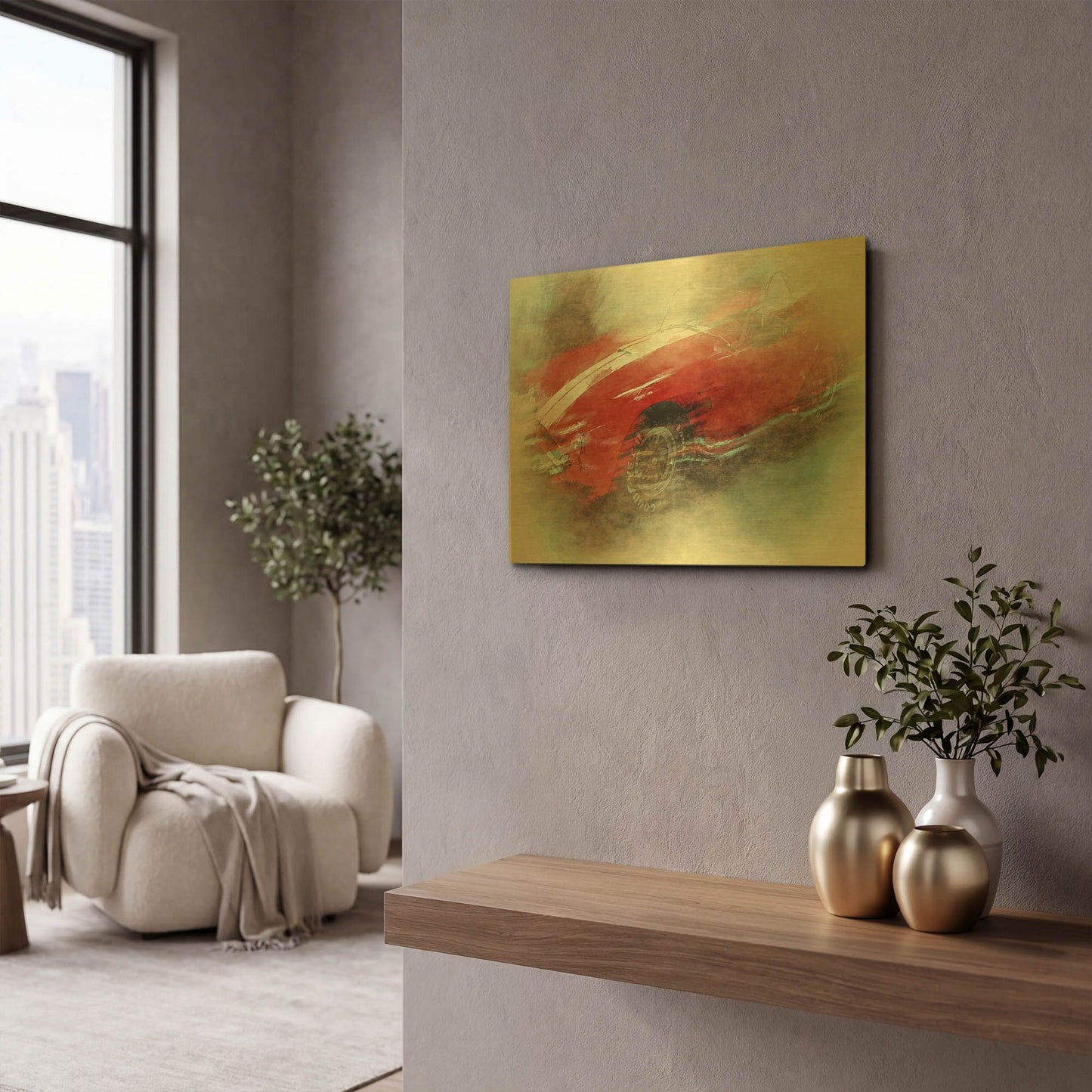 'Cobra Fog' By David Manlove Gold Metal Wall Art