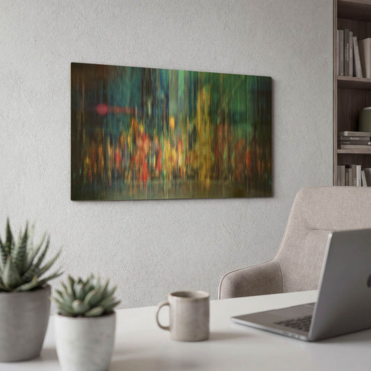 'A Blur of Memories' By David Manlove Gold Metal Wall Art