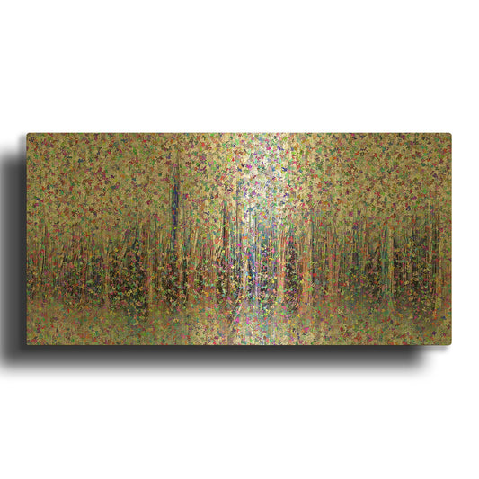 'Enchanted Forest' By David Manlove Gold Metal Wall Art