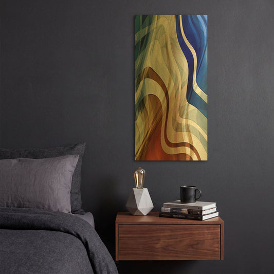 'Liquid Wind' By David Manlove Gold Metal Wall Art