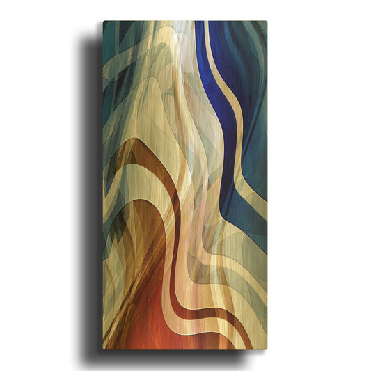 'Liquid Wind' By David Manlove Gold Metal Wall Art