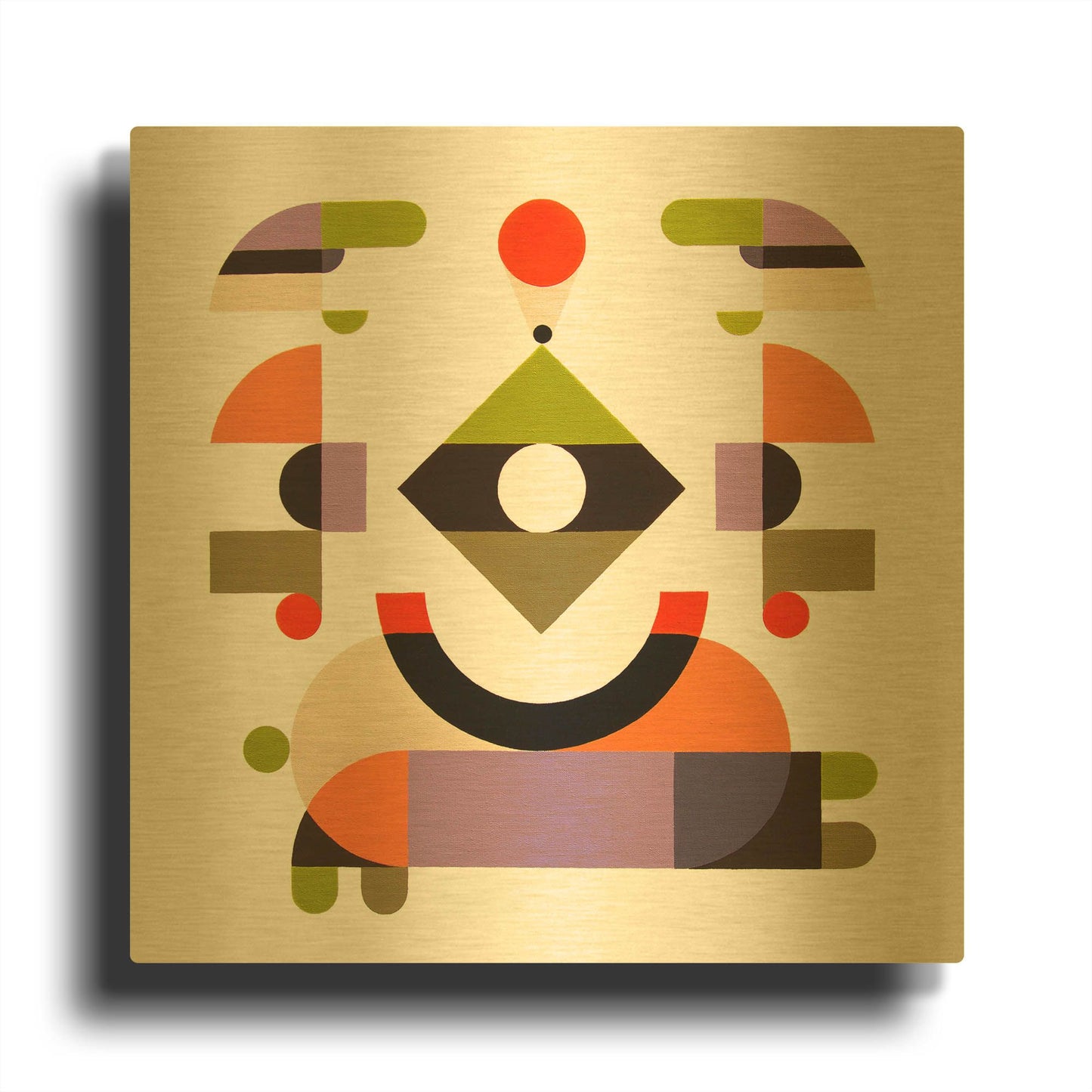 'From Above' By Antony Squizzato Gold Metal Wall Art