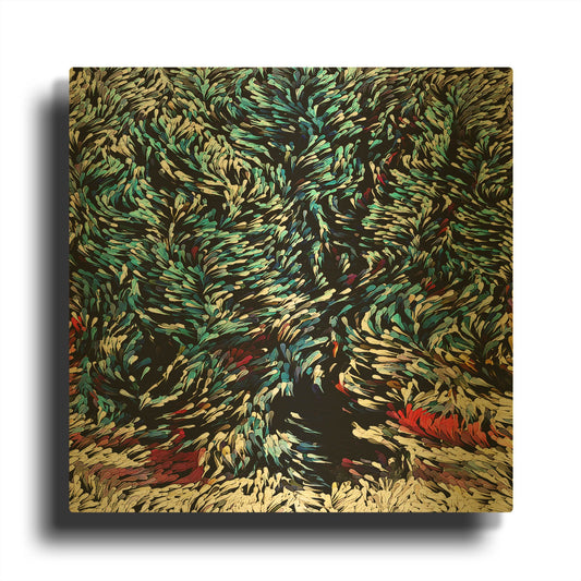'Wintery Bliss' By David Manlove Gold Metal Wall Art