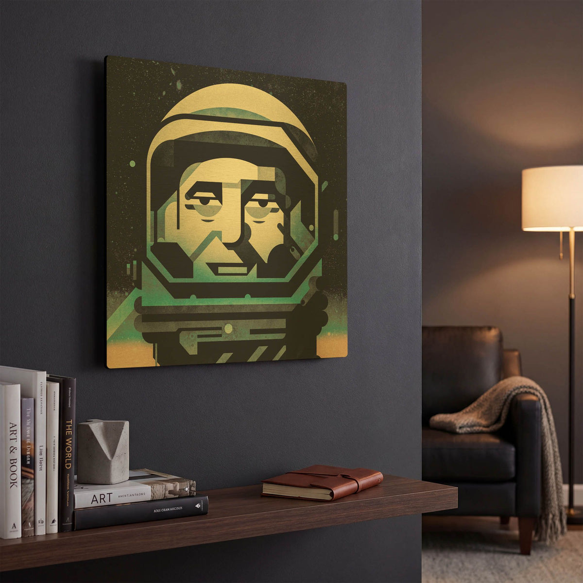 'Mercury' By Antony Squizzato Gold Metal Wall Art