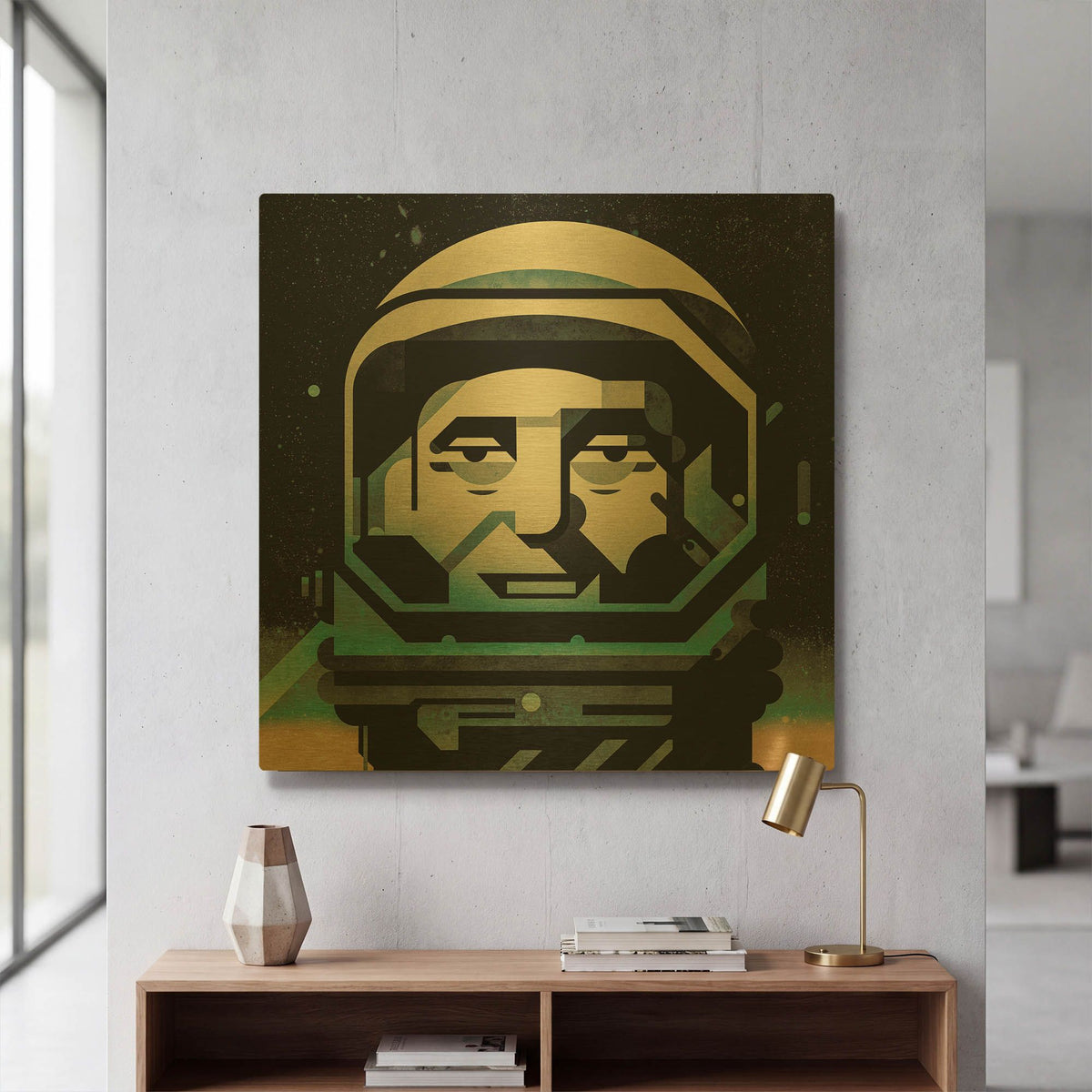 'Mercury' By Antony Squizzato Gold Metal Wall Art
