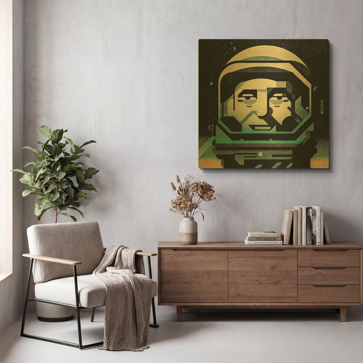 'Mercury' By Antony Squizzato Gold Metal Wall Art