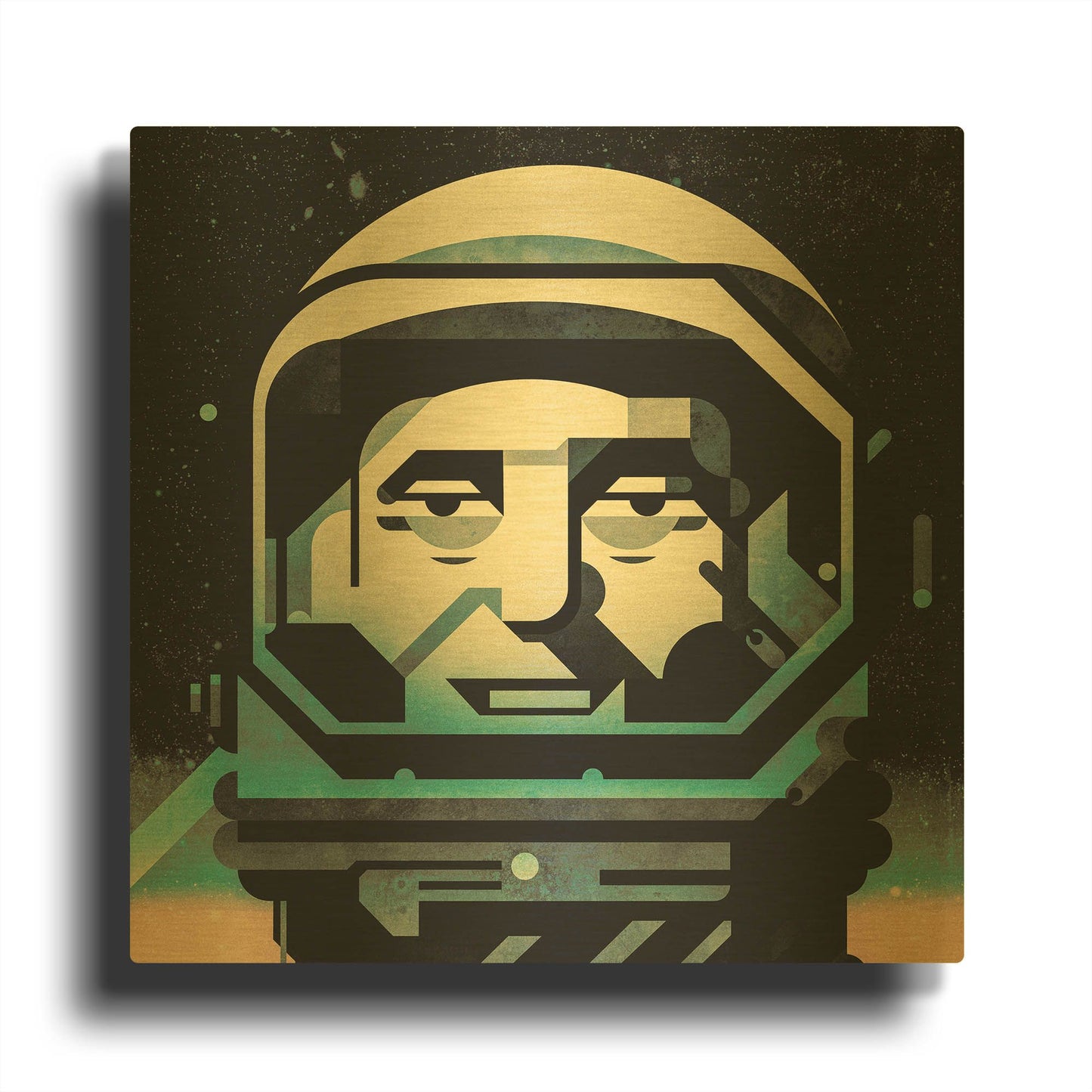 'Mercury' By Antony Squizzato Gold Metal Wall Art