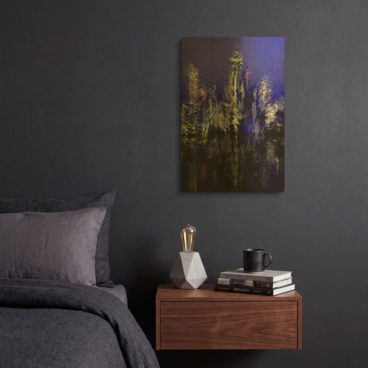 'Seattle Nights' By David Manlove Gold Metal Wall Art