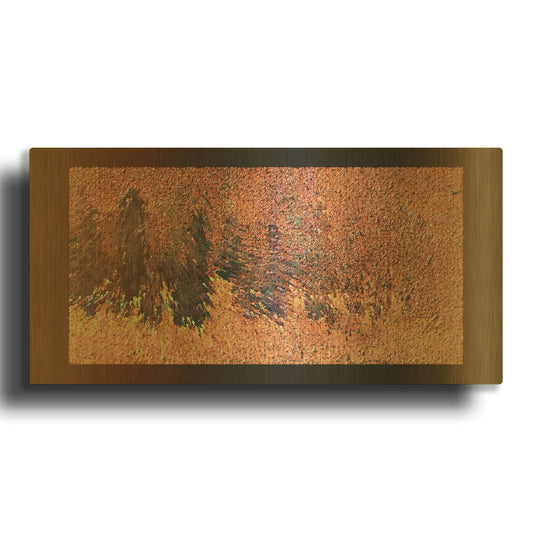 'Rust 2' By David Manlove Gold Metal Wall Art
