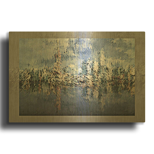 'Shanghai Wind' By David Manlove Gold Metal Wall Art