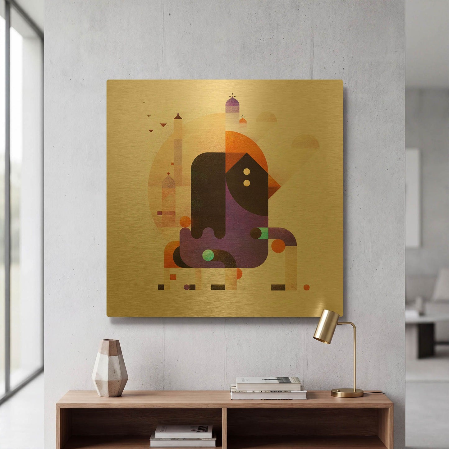 'Waiting For Tomorrow' By Antony Squizzato Gold Metal Wall Art