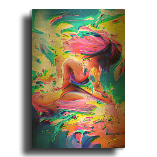 'Surf' By David Manlove Gold Metal Wall Art