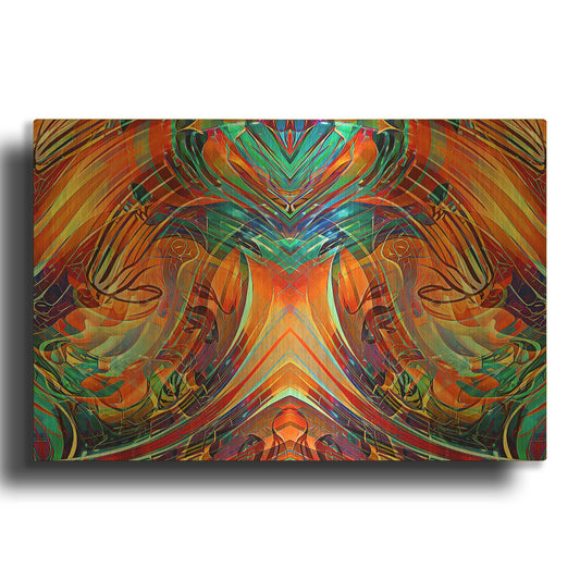'Glass Blower 3' By David Manlove Gold Metal Wall Art