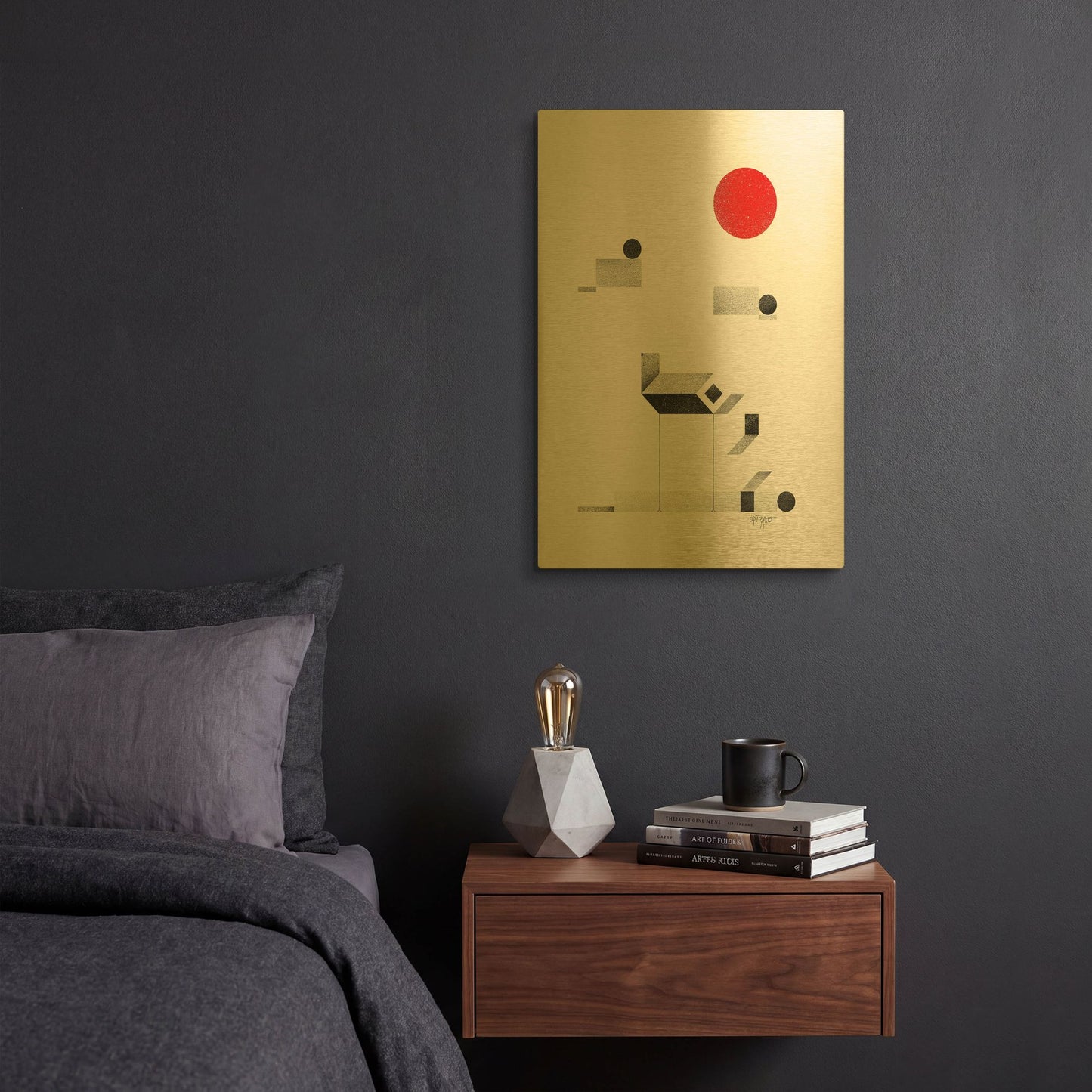 'openspace' By Antony Squizzato Gold Metal Wall Art