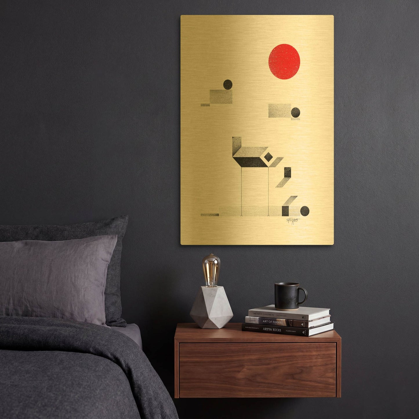 'openspace' By Antony Squizzato Gold Metal Wall Art