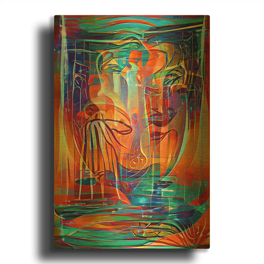 'Holy Grail 3' By David Manlove Gold Metal Wall Art