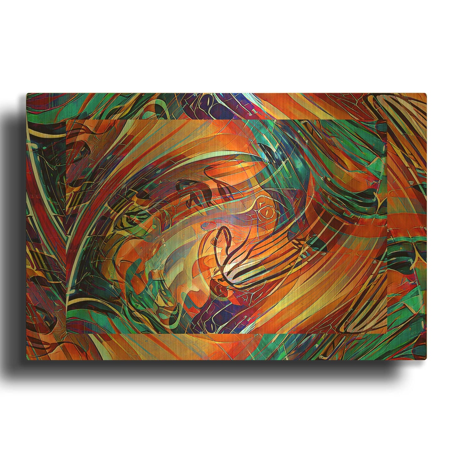 'Musical Glass and Musical Glass 3' By David Manlove Gold Metal Wall Art