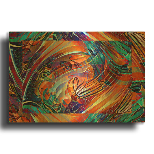 'Musical Glass and Musical Glass 3' By David Manlove Gold Metal Wall Art