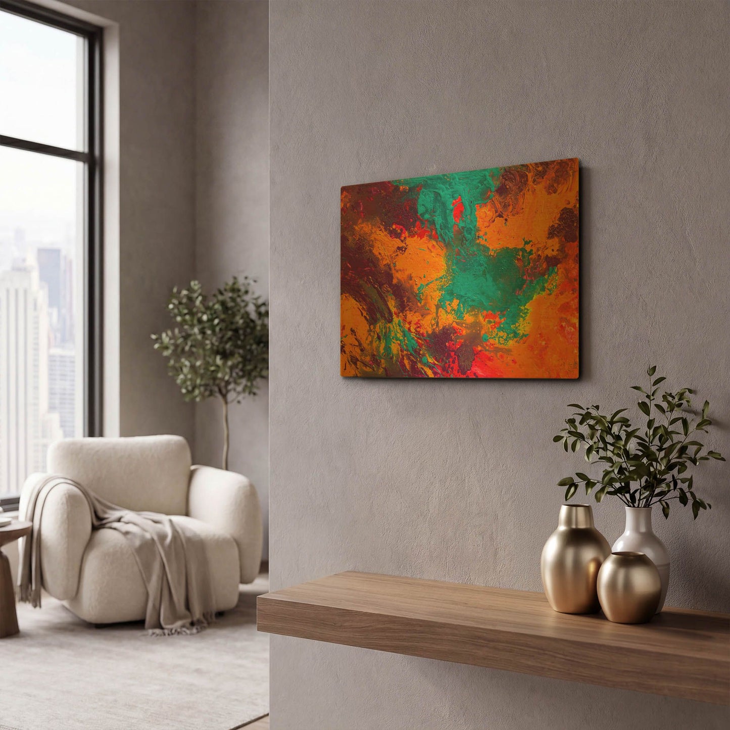 'Creation of America' By Jace D McTier Gold Metal Wall Art