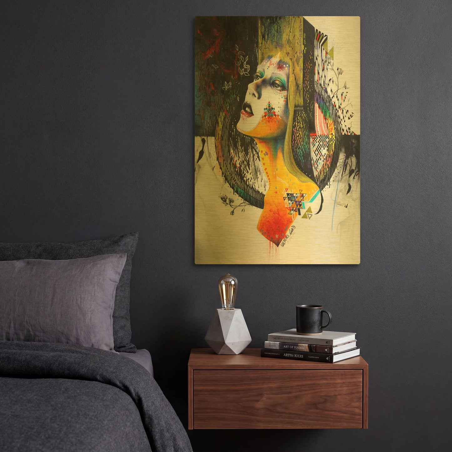 'Between Hope And Despair' By MinJae Gold Metal Wall Art