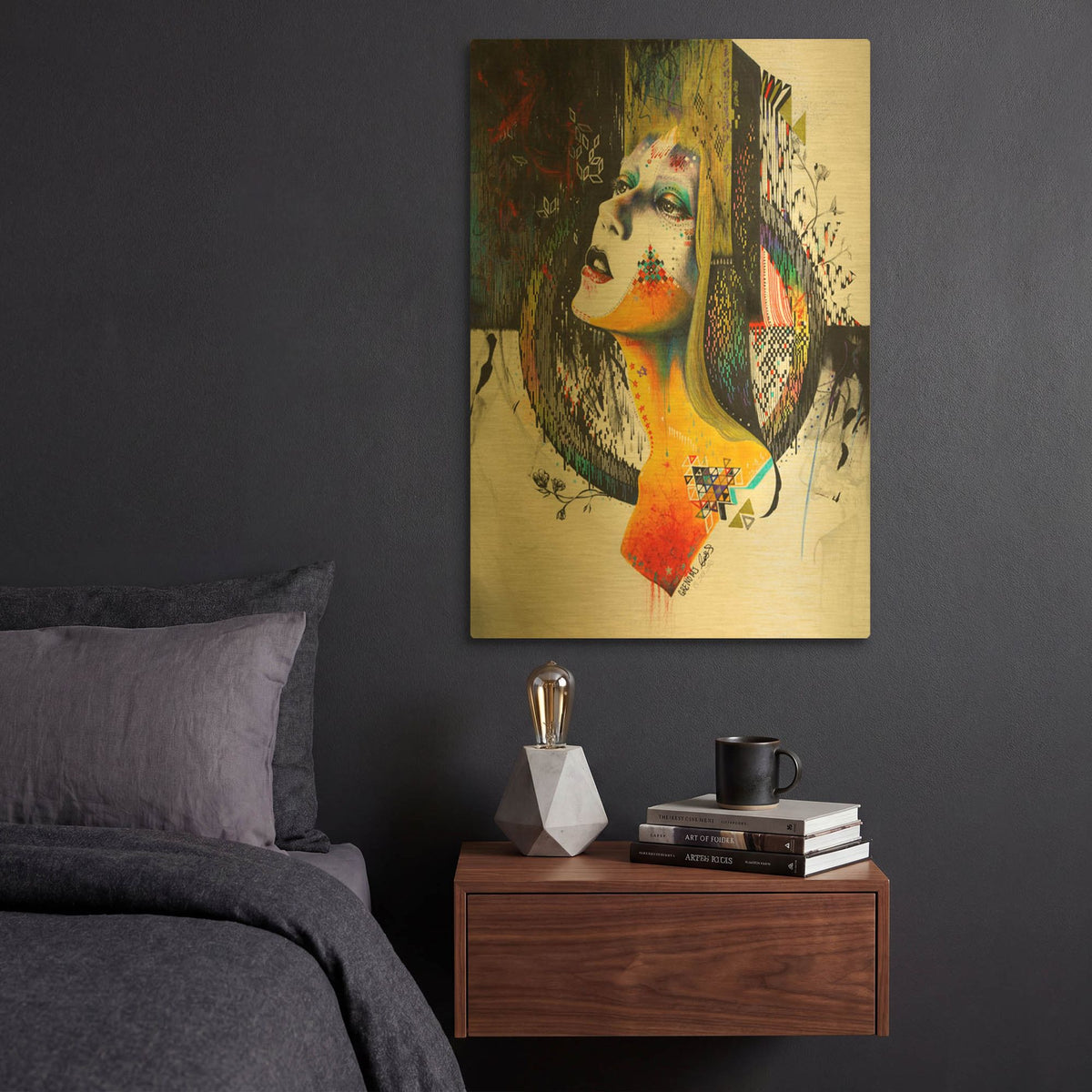 'Between Hope And Despair' By MinJae Gold Metal Wall Art