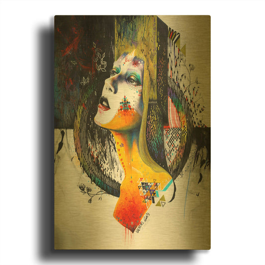 'Between Hope And Despair' By MinJae Gold Metal Wall Art