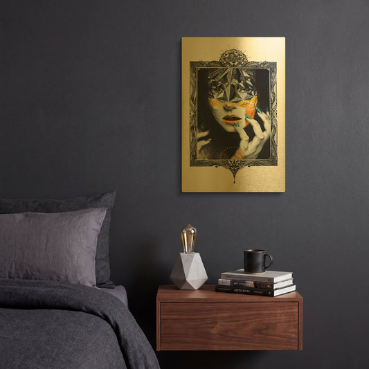 'Gold II' By MinJae Gold Metal Wall Art