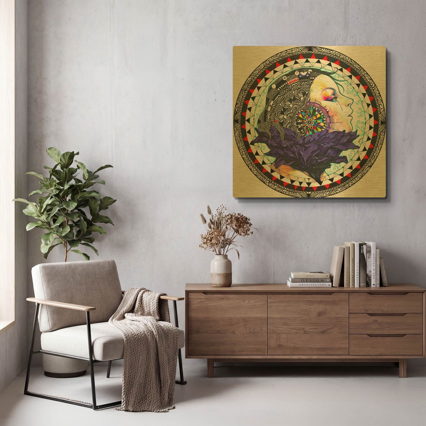 'Taxidermy' By MinJae Gold Metal Wall Art
