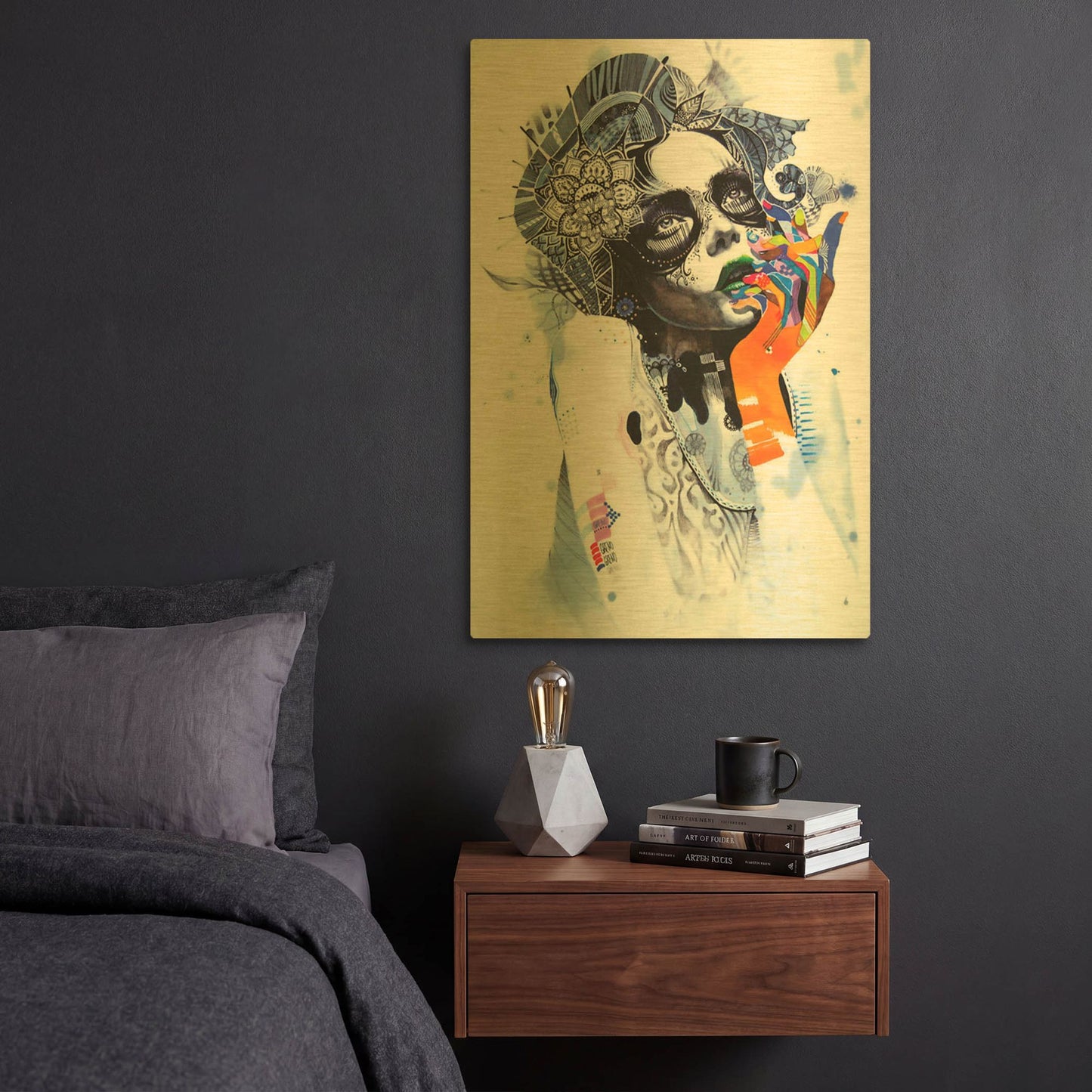 'The Dream' By MinJae Gold Metal Wall Art