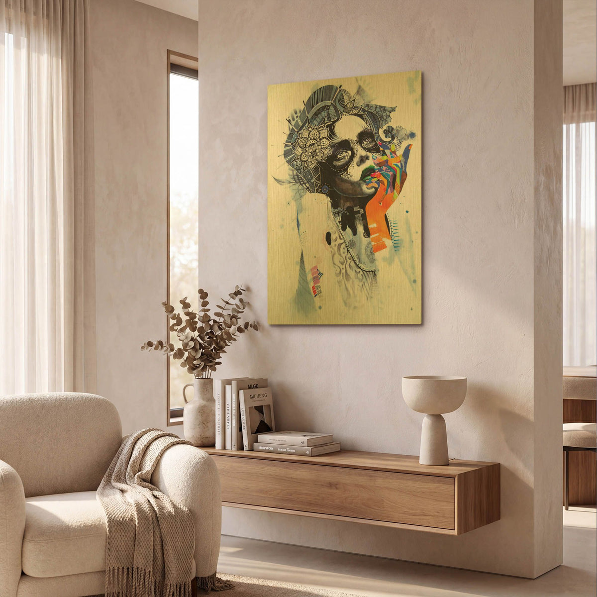 'The Dream' By MinJae Gold Metal Wall Art