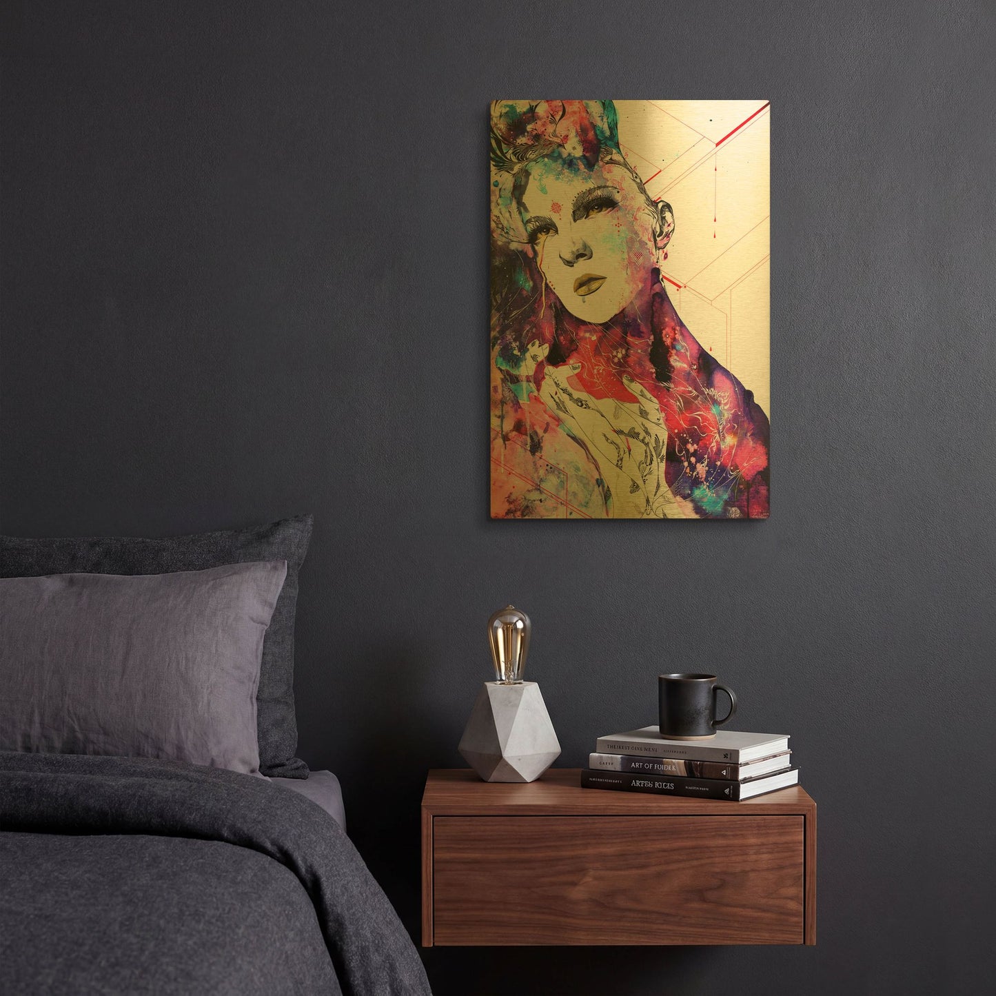 'The FlowIn Us' By MinJae Gold Metal Wall Art