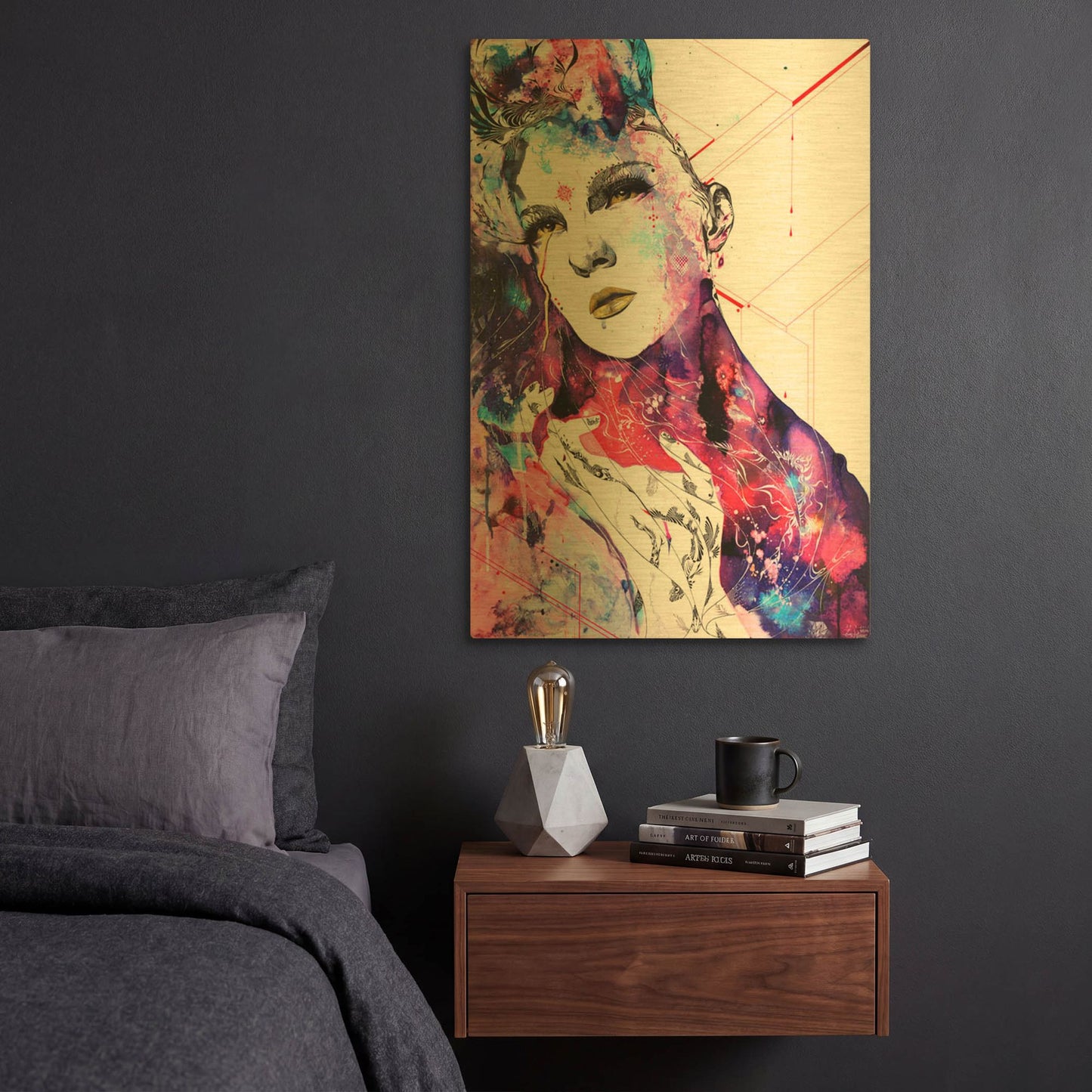 'The FlowIn Us' By MinJae Gold Metal Wall Art